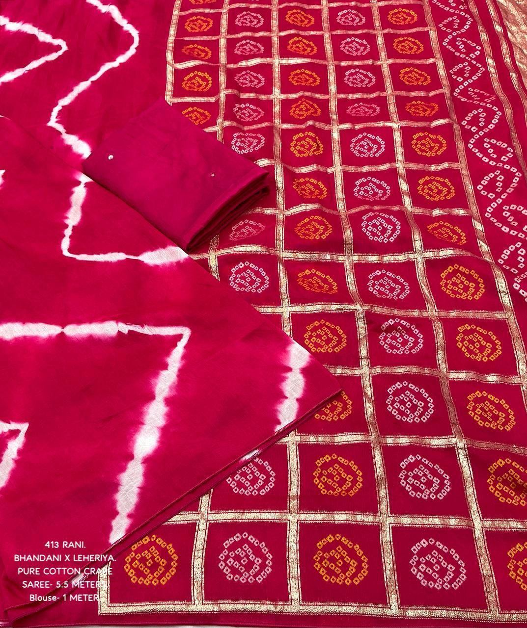 Kayatri New Traditional Ghatchola Bhandani Leheriya saree