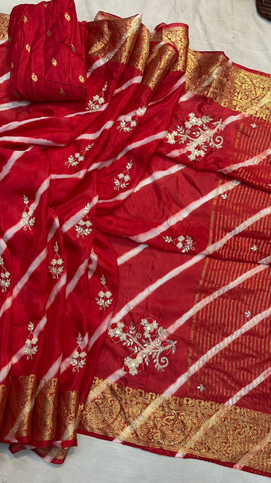 Kayatri New Designer Leheriya Style Saree