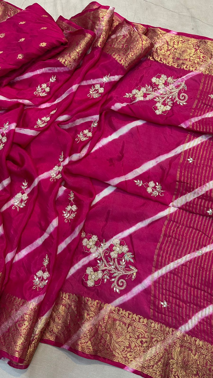 Kayatri New Designer Leheriya Style Saree