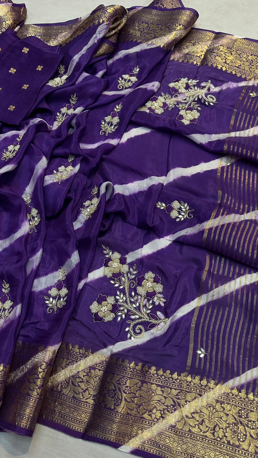 Kayatri New Designer Leheriya Style Saree