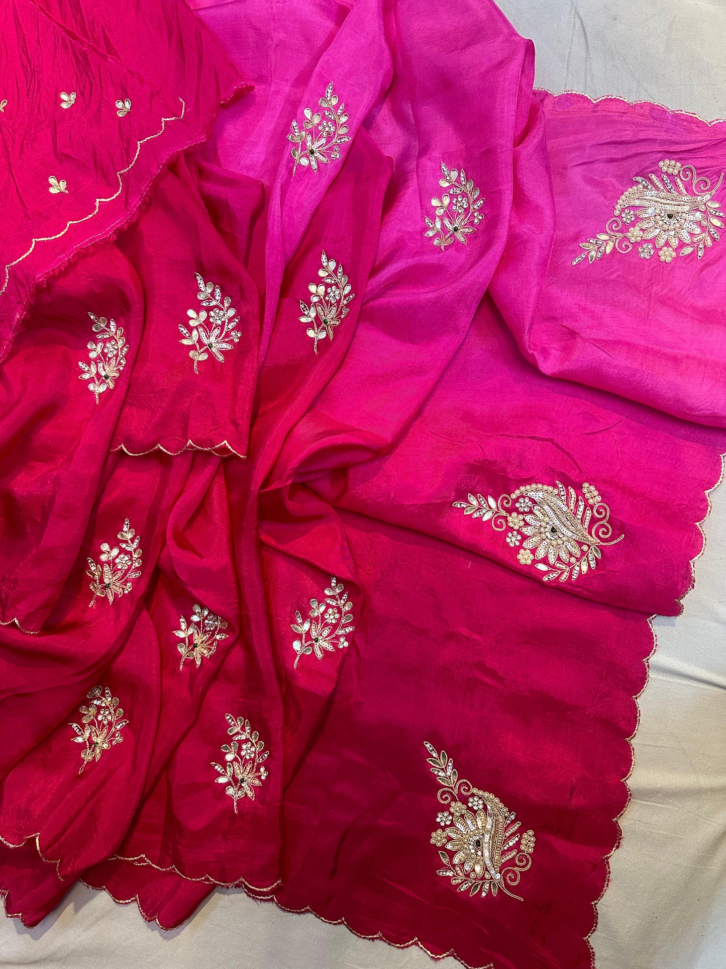 Kayatri  New Pure Upada Silk Hand Work Saree