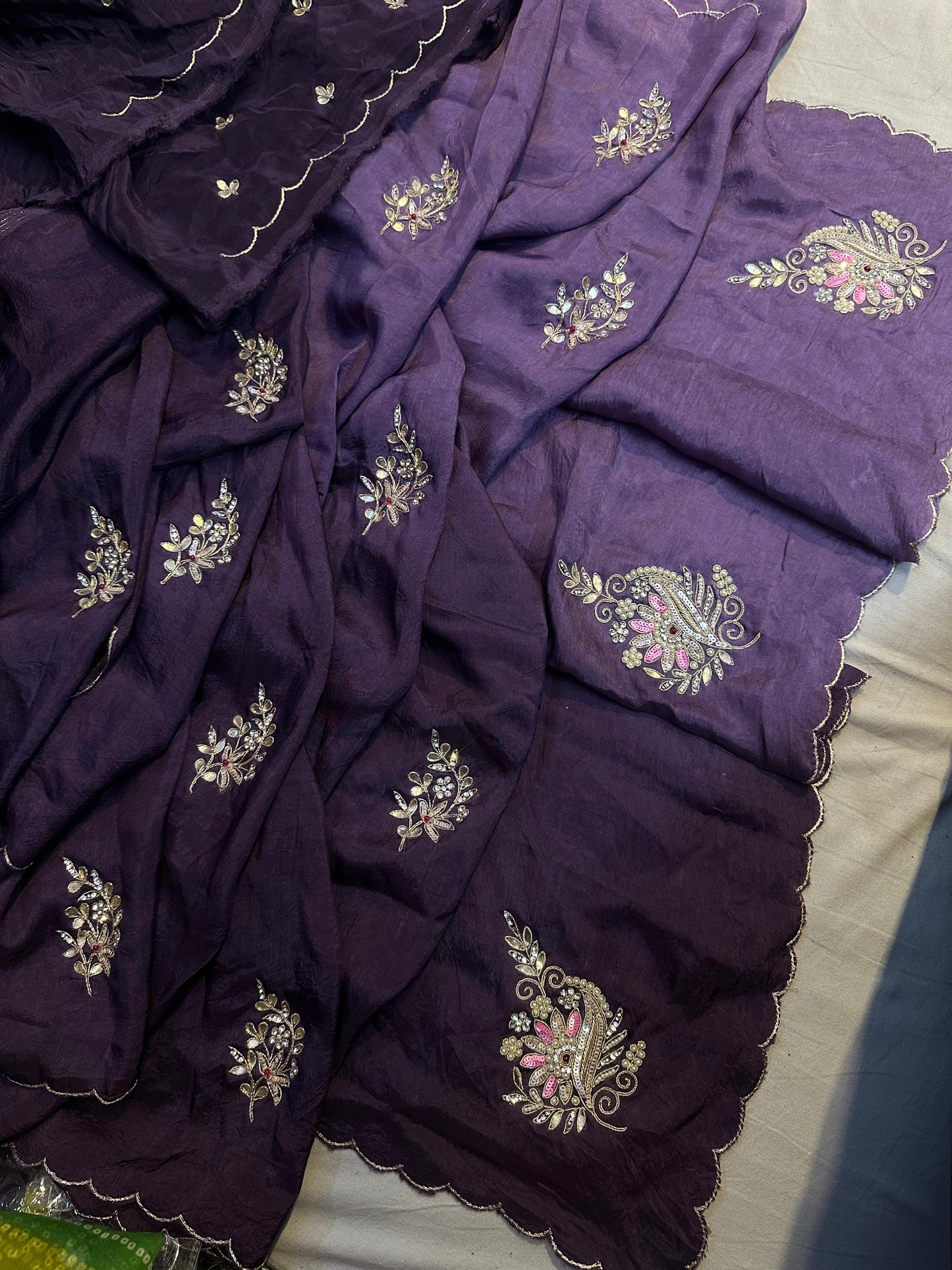 Kayatri  New Pure Upada Silk Hand Work Saree