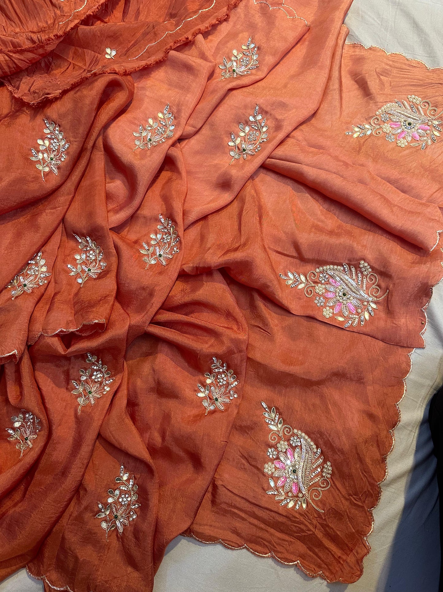 Kayatri  New Pure Upada Silk Hand Work Saree