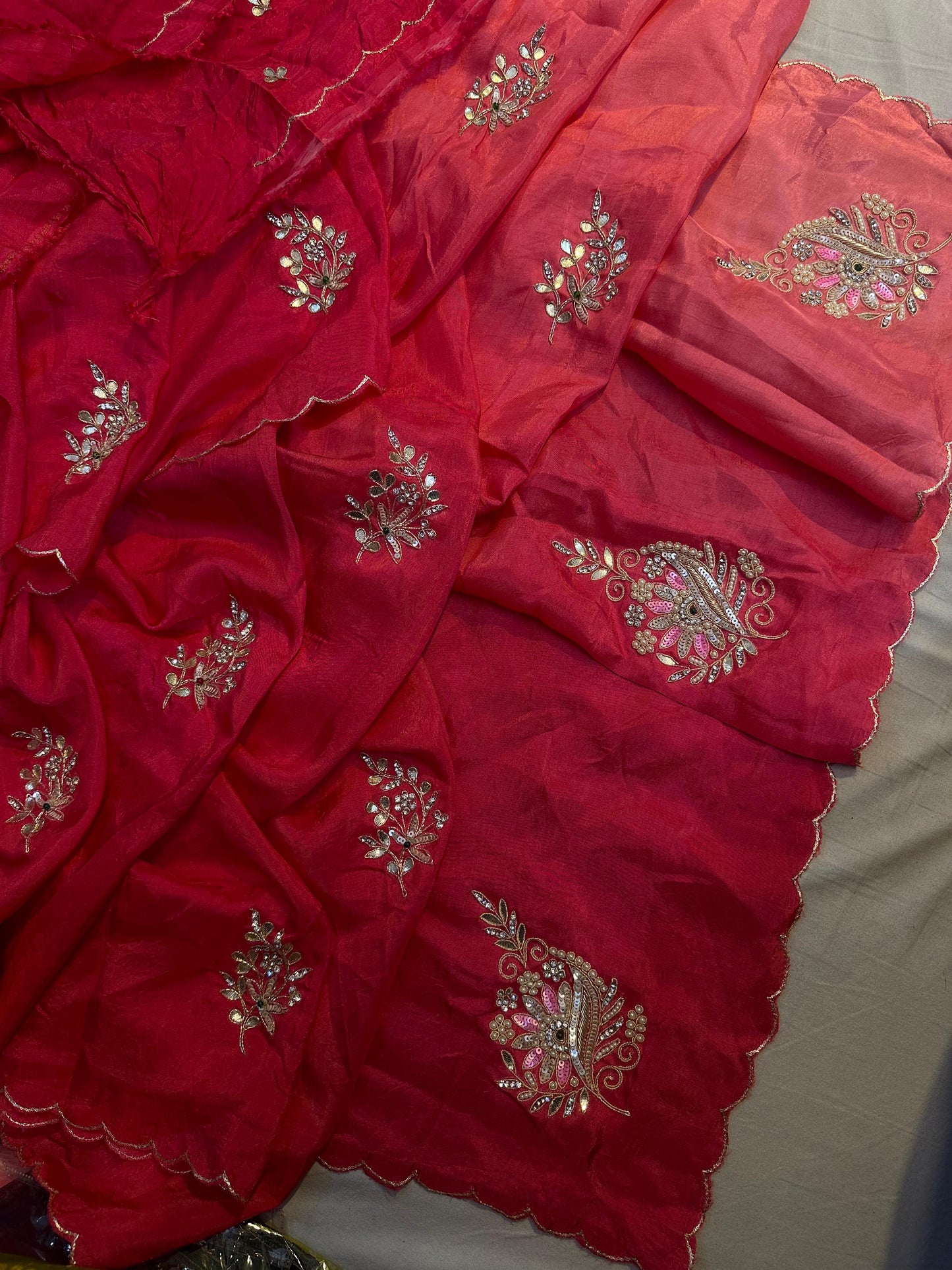 Kayatri  New Pure Upada Silk Hand Work Saree