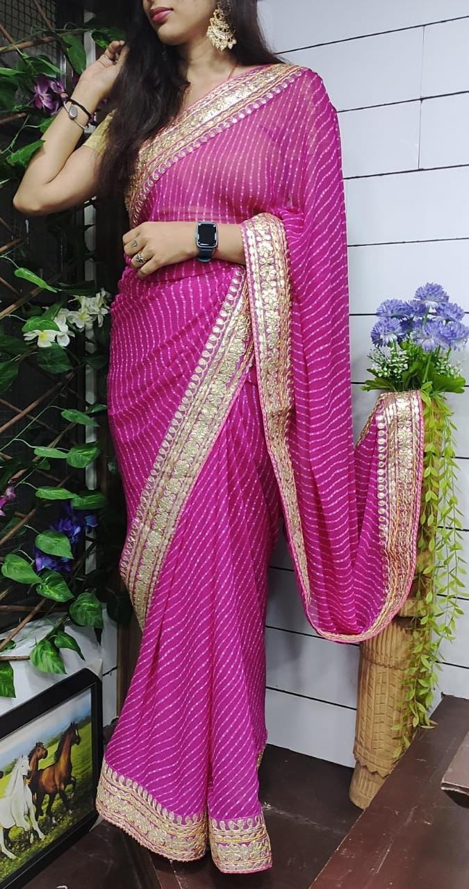 Kayatri New Georgette Leheriya Style Saree