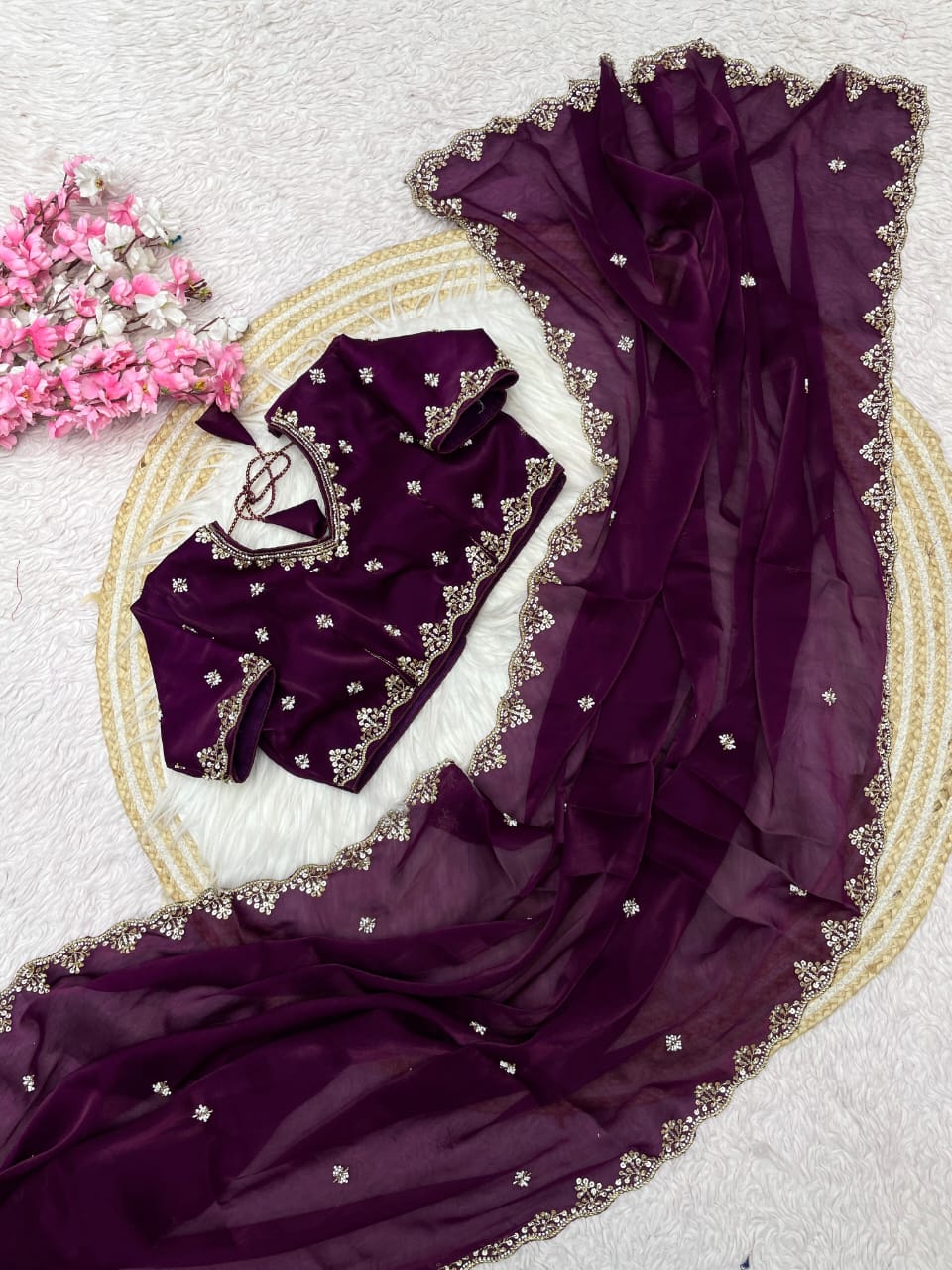Kayatri New Zimmy Choo Sattan Bollywood Style Saree