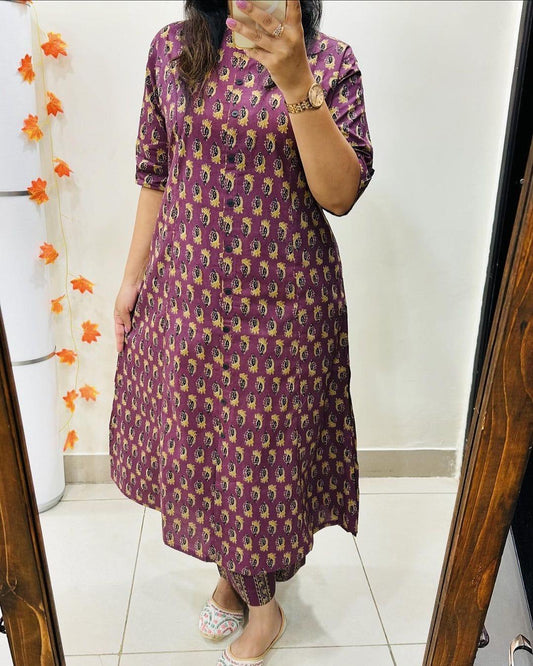Kayatri Launching Designer Co-Ords set in Aline Kurti Pattern