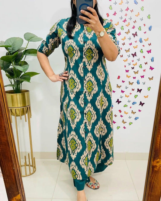 Kayatri Launching Designer Co-Ords set in Aline Kurti Pattern