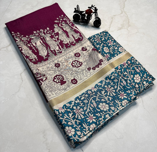 Kayatri New Cotton Silk Printed Saree