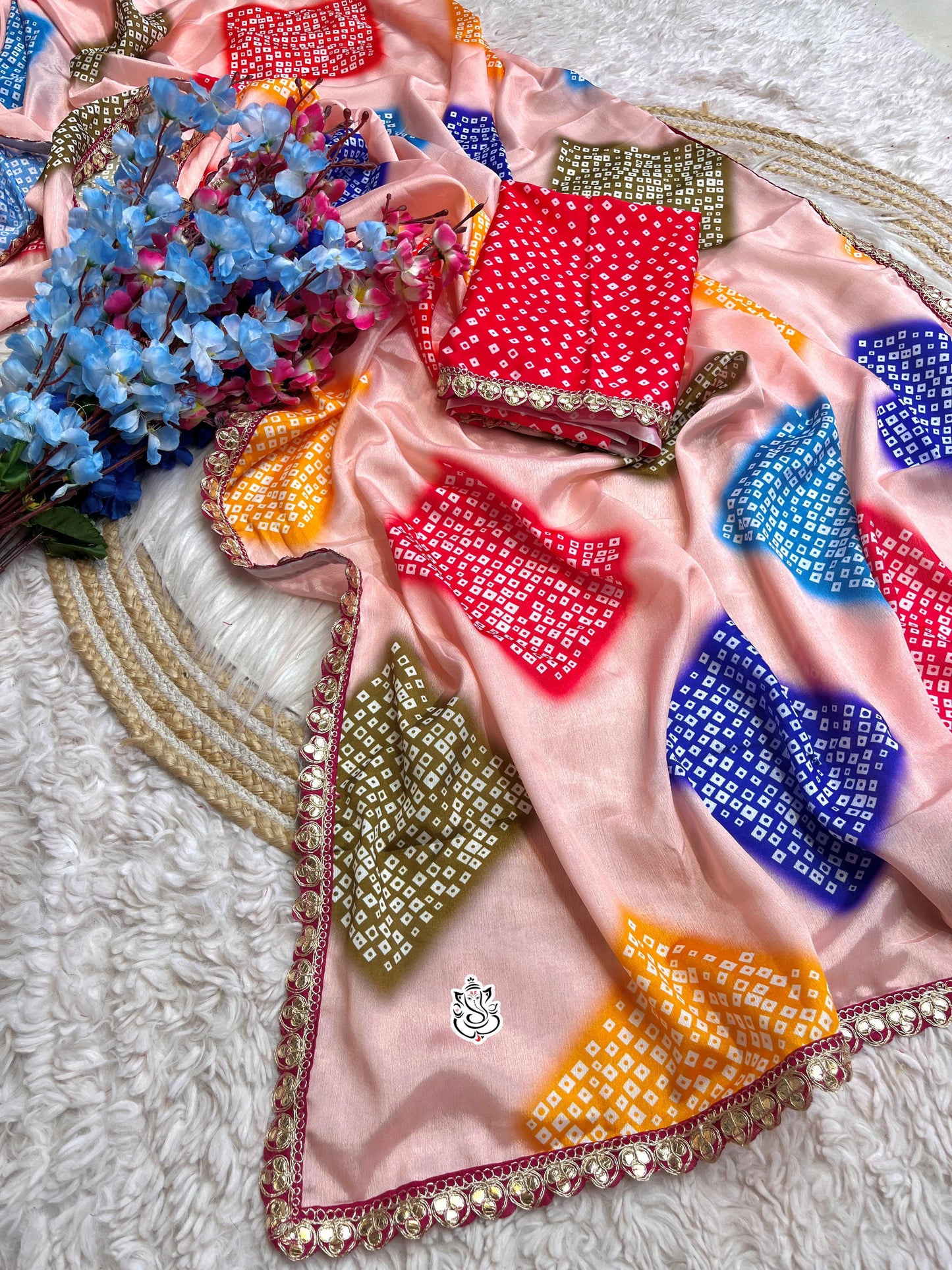 Kayatri New Soft Chinon Gotapatti Lace Saree