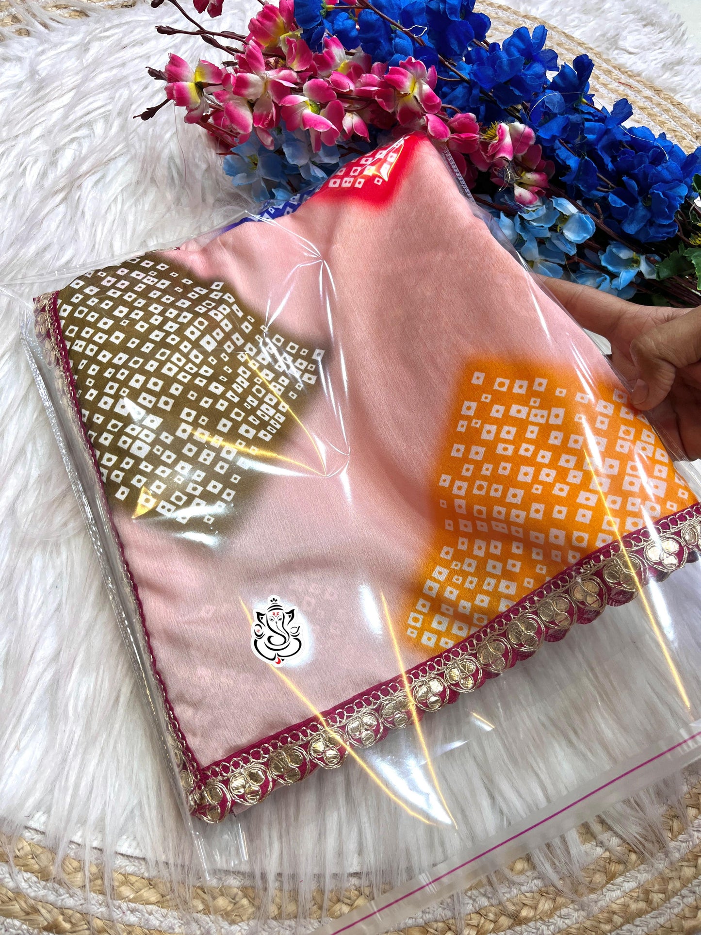 Kayatri New Soft Chinon Gotapatti Lace Saree