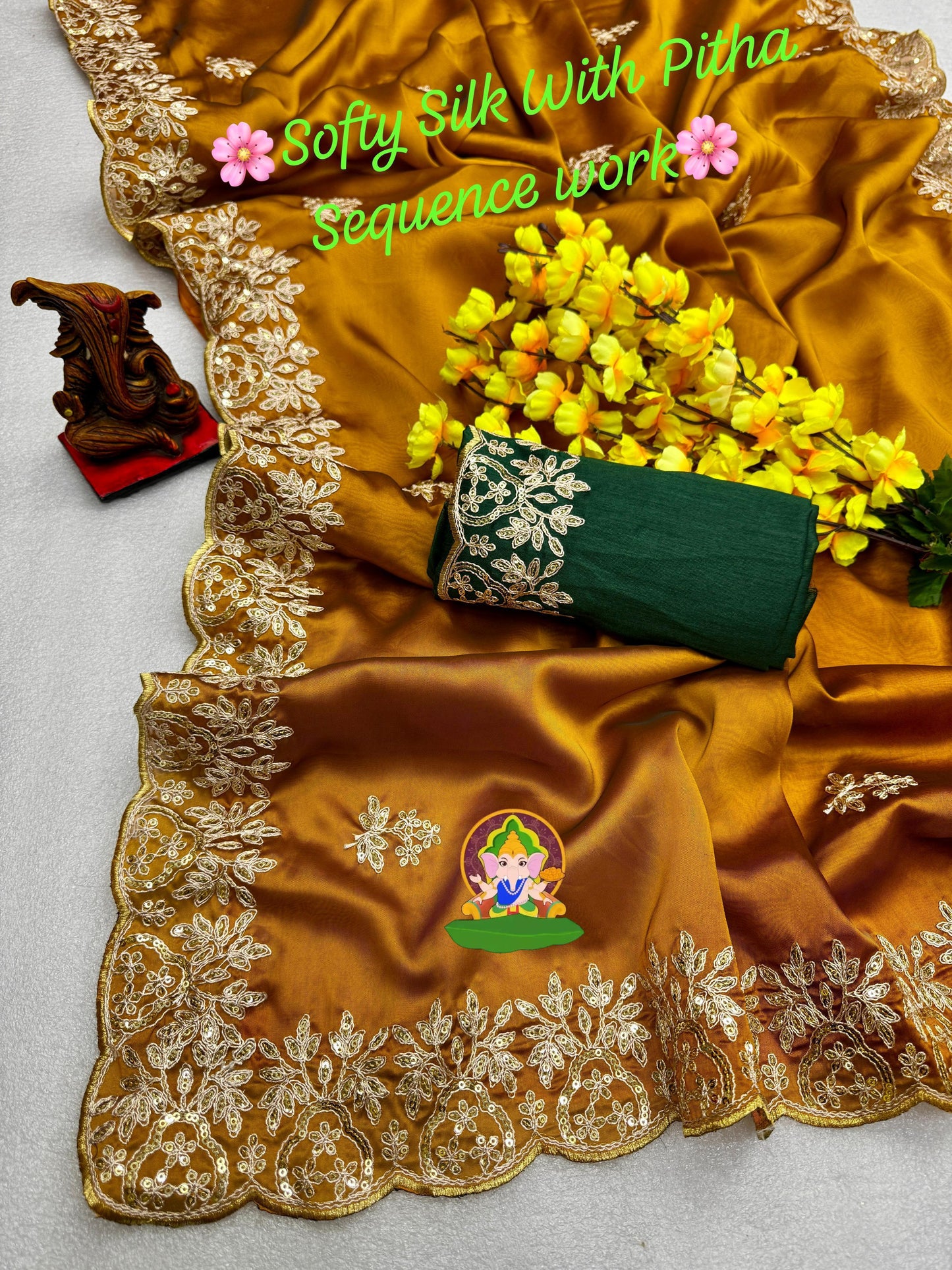 Kayatri New Softy Silk Designer Cutwork Border Saree