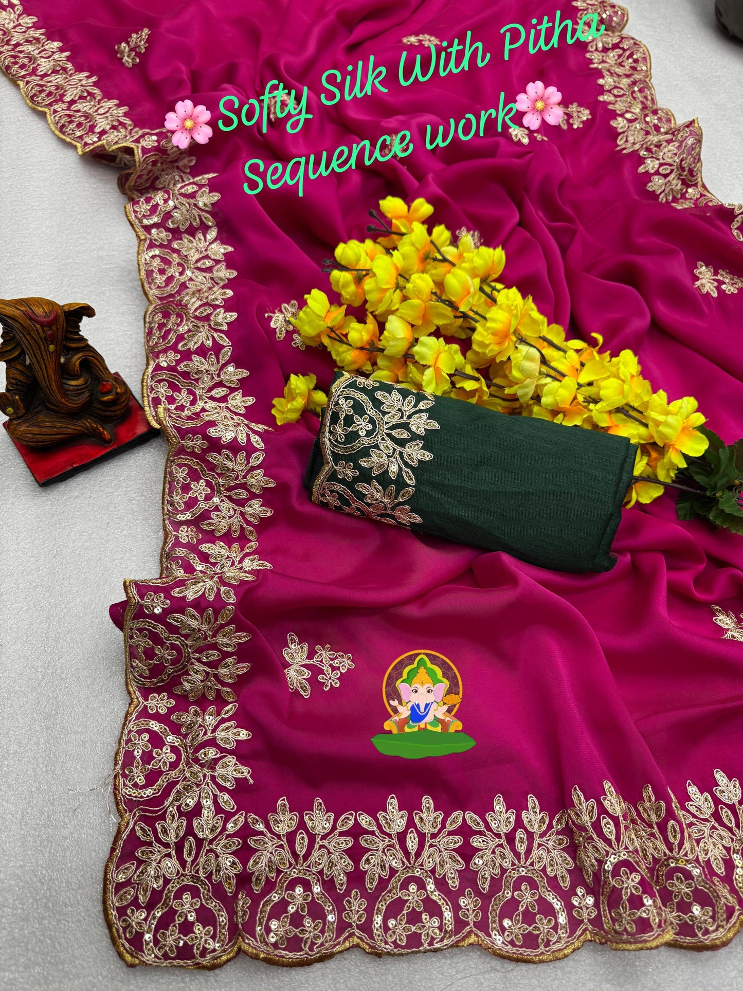 Kayatri New Softy Silk Designer Cutwork Border Saree