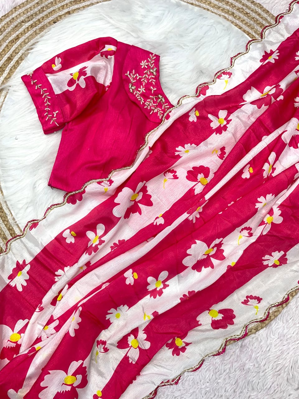 Kayatri New Chinon Digital Print Bollywood Style Saree