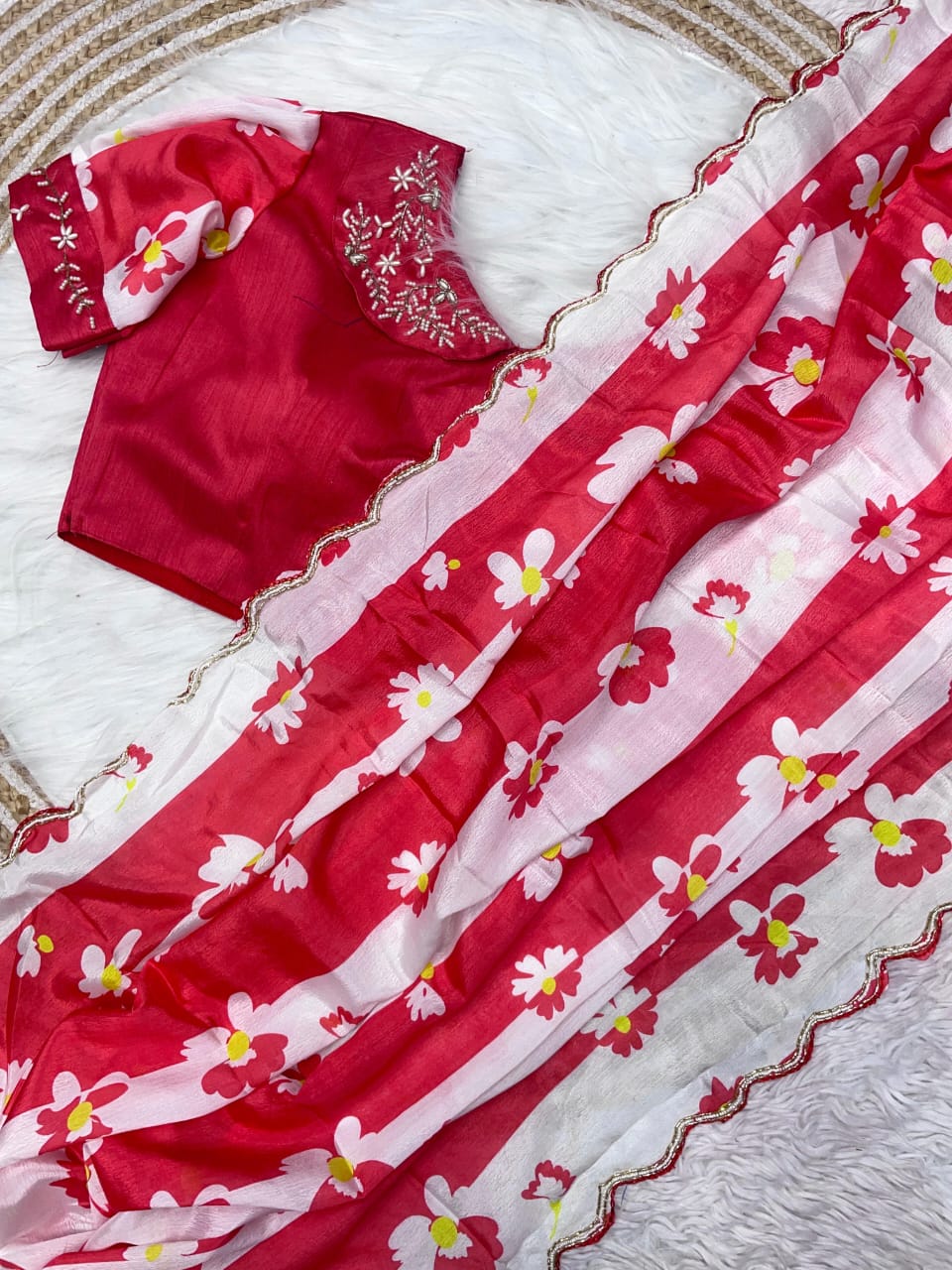 Kayatri New Chinon Digital Print Bollywood Style Saree