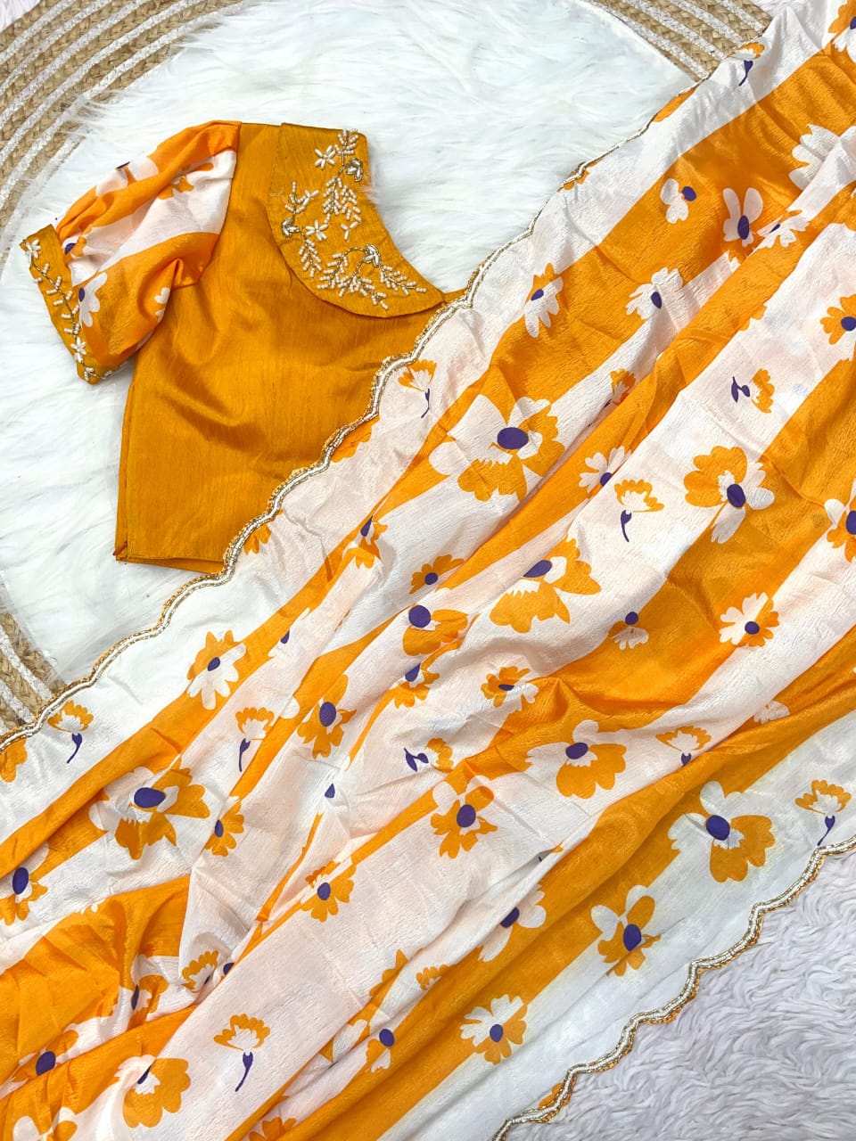 Kayatri New Chinon Digital Print Bollywood Style Saree