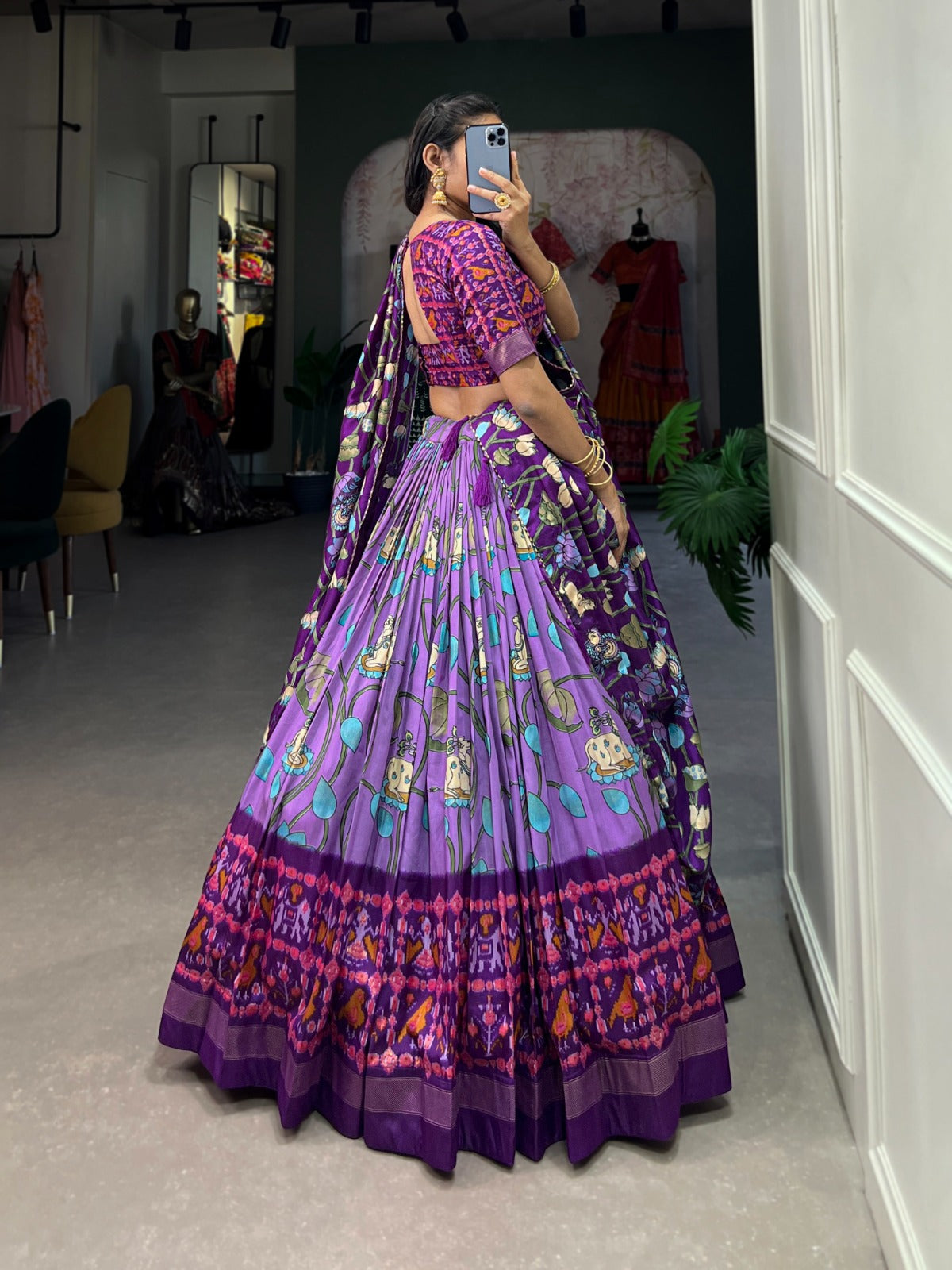Kayatri New Tussar Silk Designer Zari Weaving Lehenga