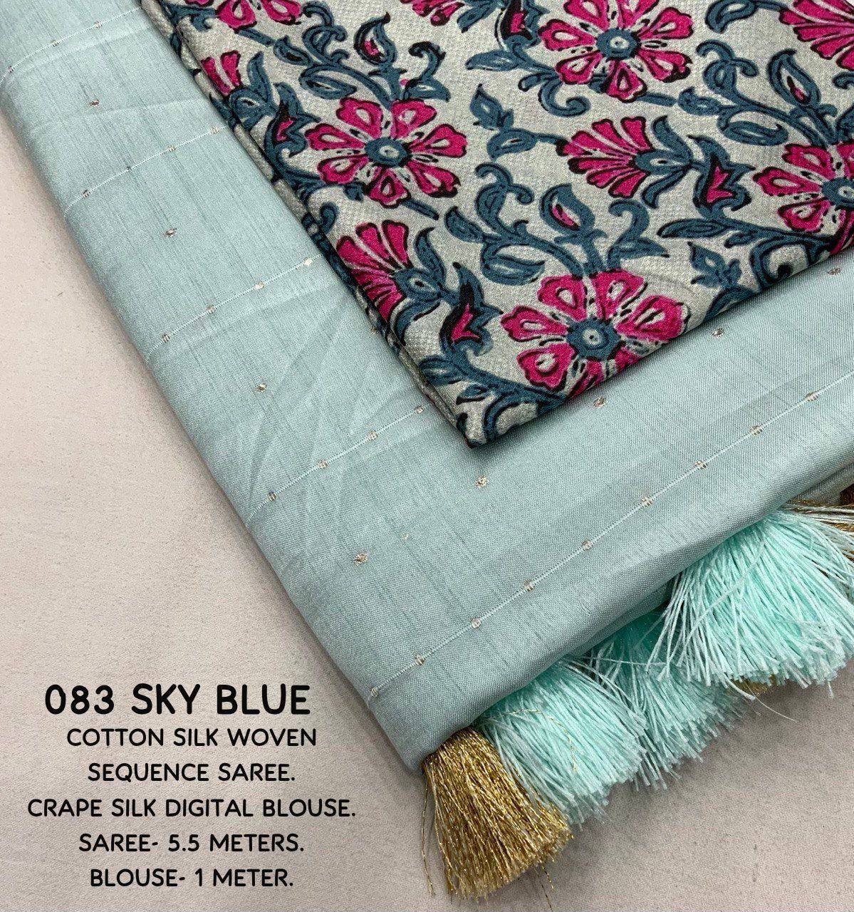 Kayatri New Designer Cotton Silk Sequence Work Saree