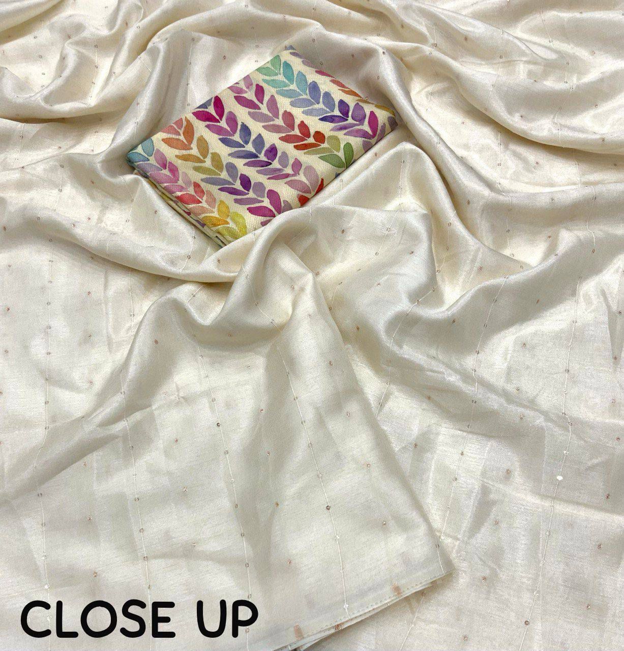 Kayatri New Designer Cotton Silk Sequence Work Saree