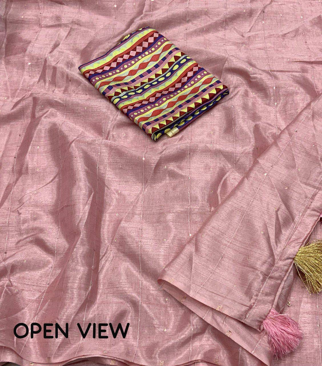 Kayatri New Designer Cotton Silk Sequence Work Saree