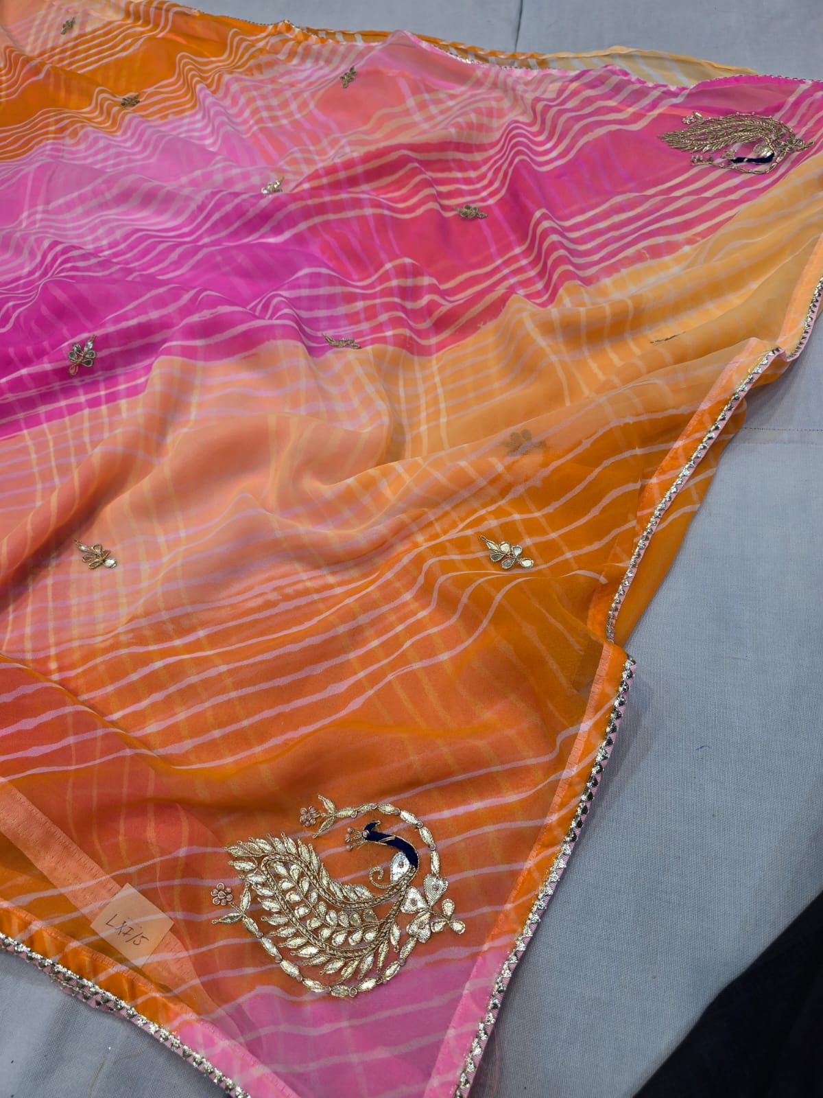 Kayatri New Light Weight Chiffon Leheriya Style Saree