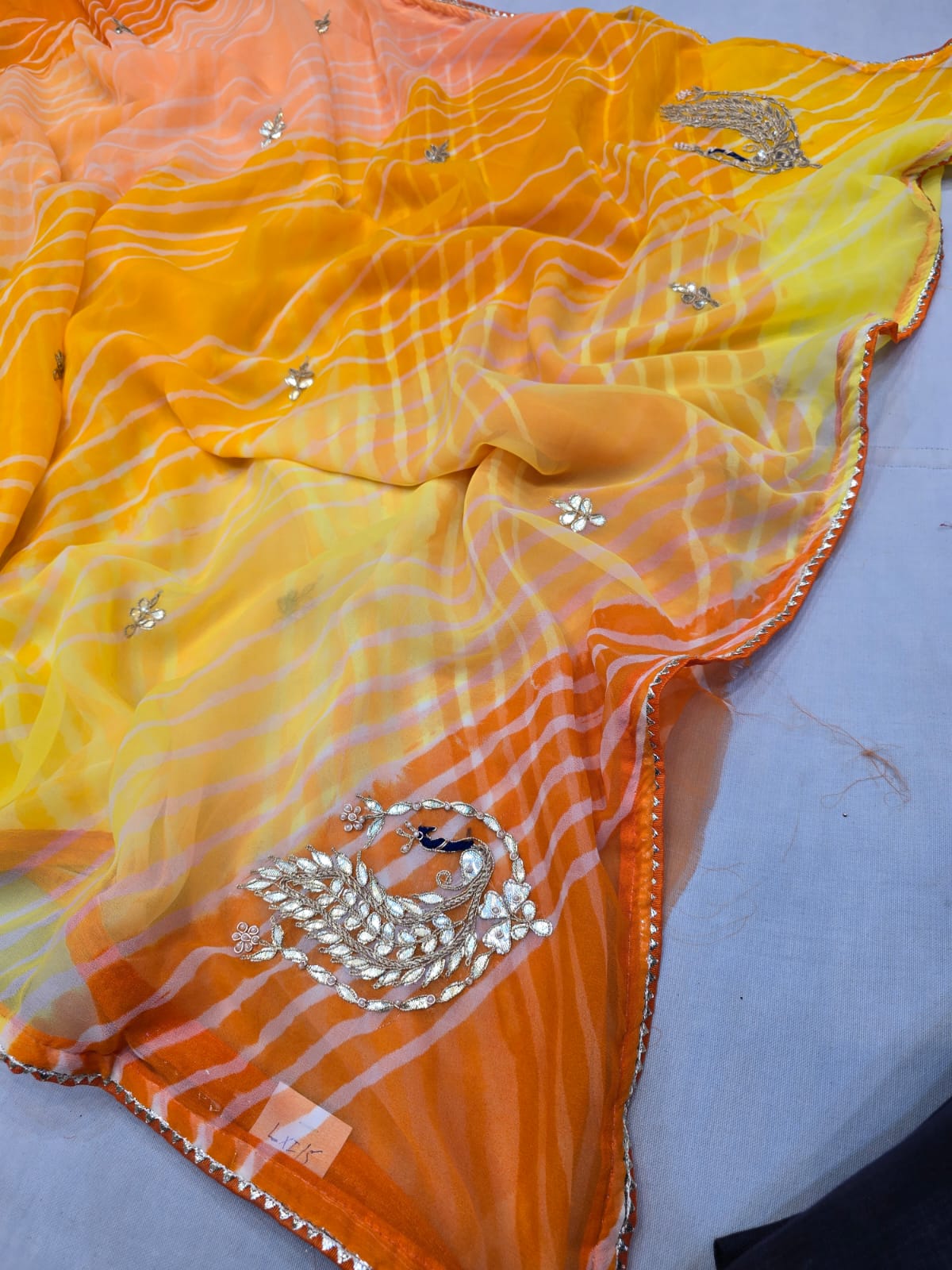 Kayatri New Light Weight Chiffon Leheriya Style Saree
