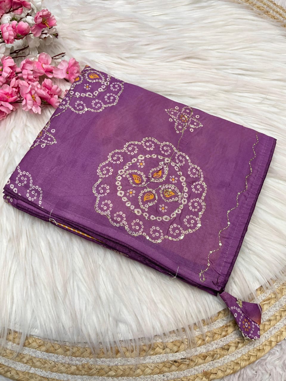 Kayatri New Designer Tussar Khtha Work Saree