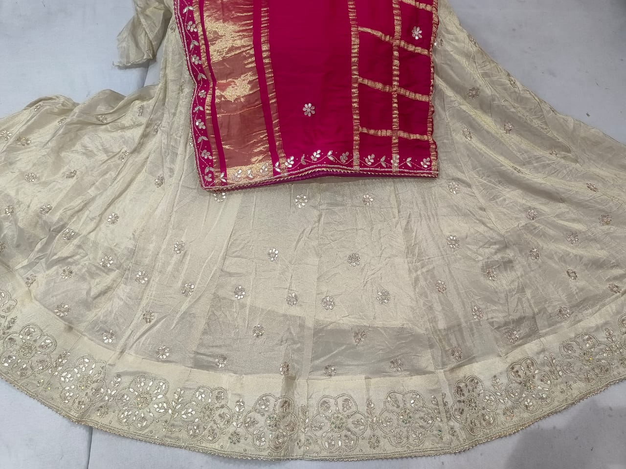 Kayatri New Designer Pure Tissue Silk Gotapatti Work Lehenga