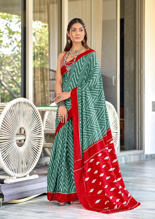 Kayatri Latest Soft Pure Cotton Printed Saree
