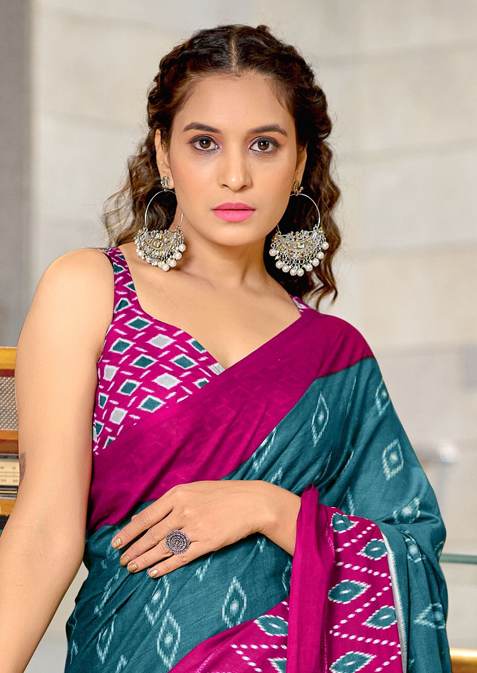 Kayatri New Hand Block Print Mulmul Cotton Saree