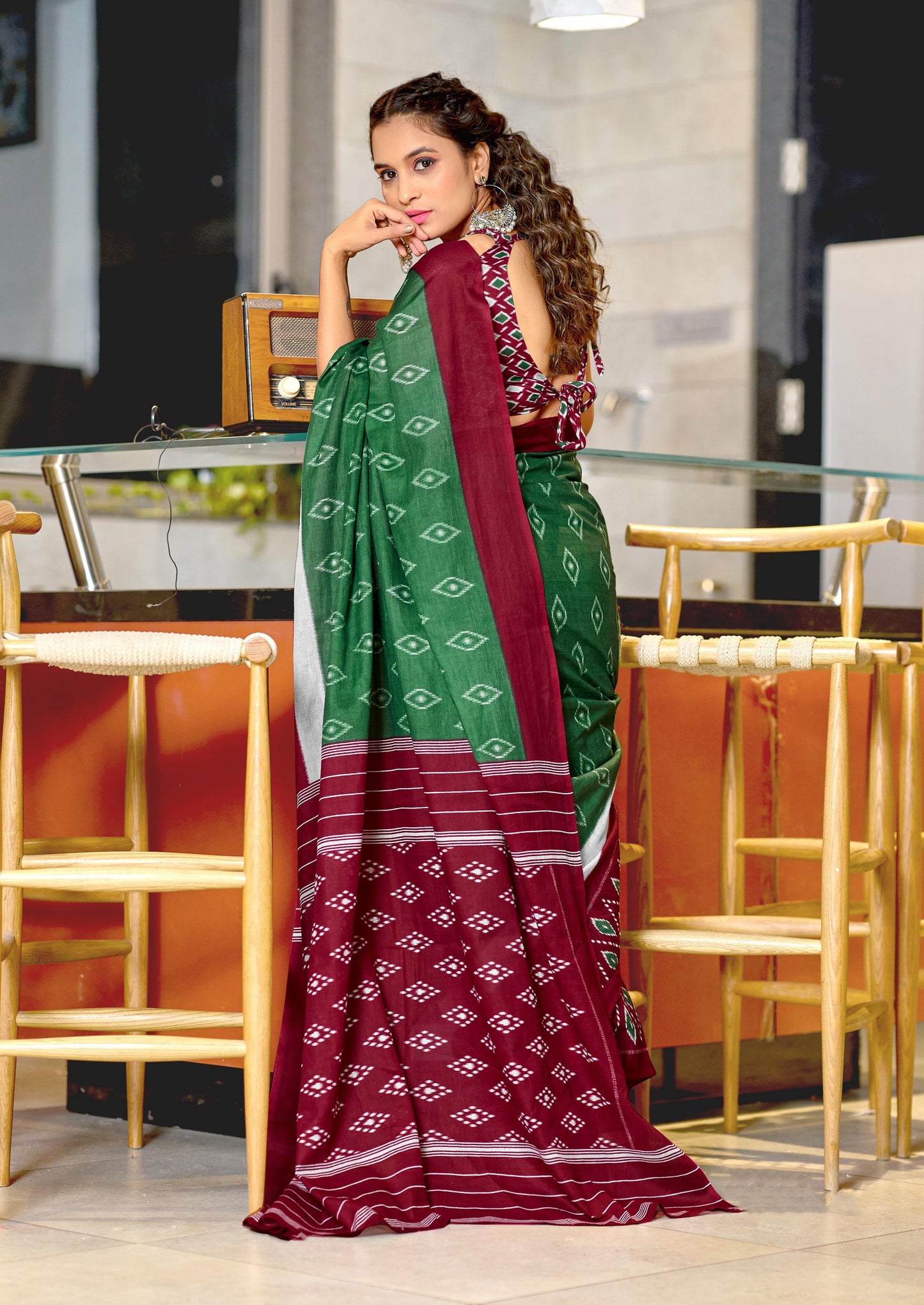 Kayatri New Hand Block Print Mulmul Cotton Saree