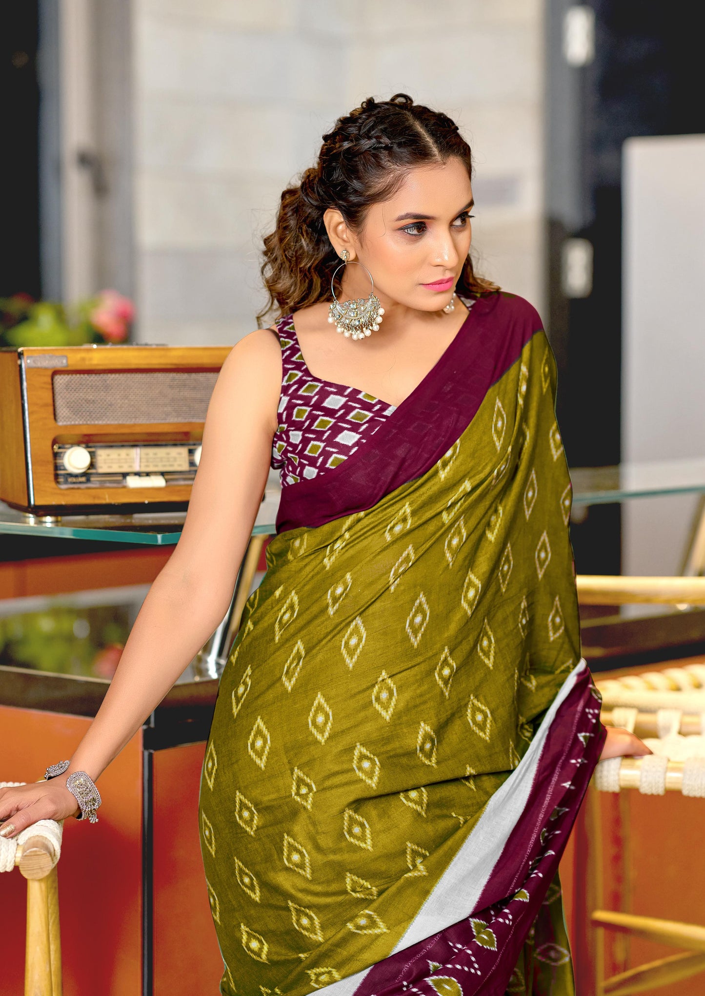 Kayatri New Hand Block Print Mulmul Cotton Saree