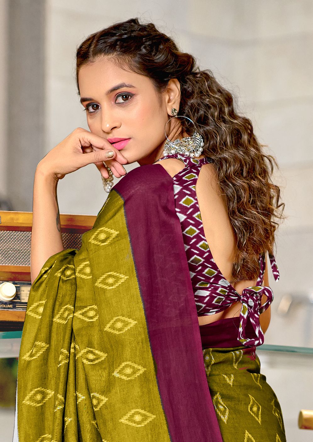 Kayatri New Hand Block Print Mulmul Cotton Saree