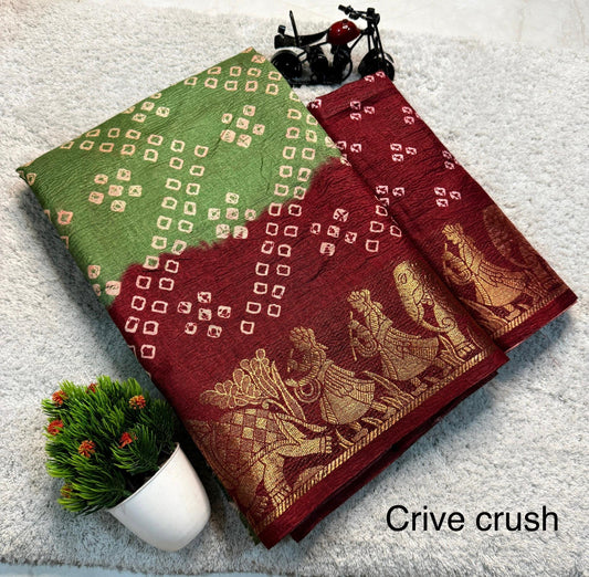 Kayatri New Pure Dola Silk Bandhani Style Saree