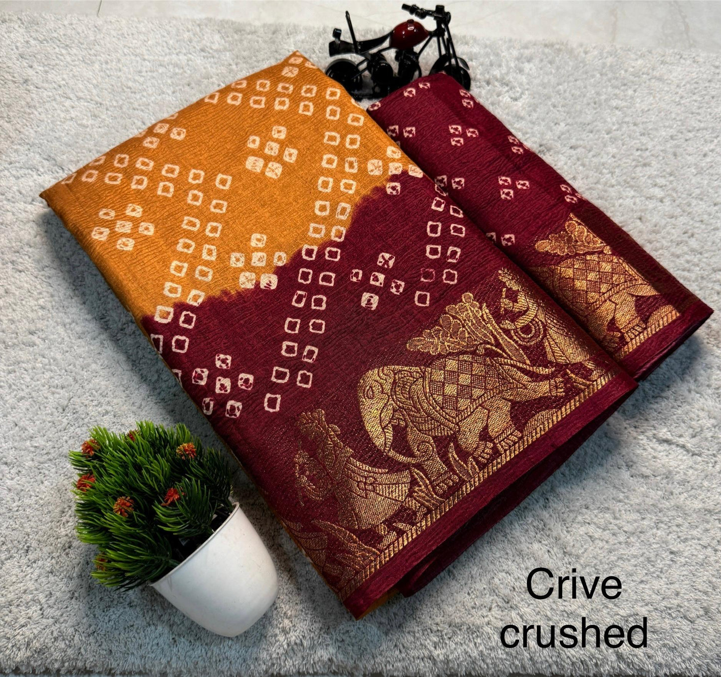 Kayatri New Pure Dola Silk Bandhani Style Saree
