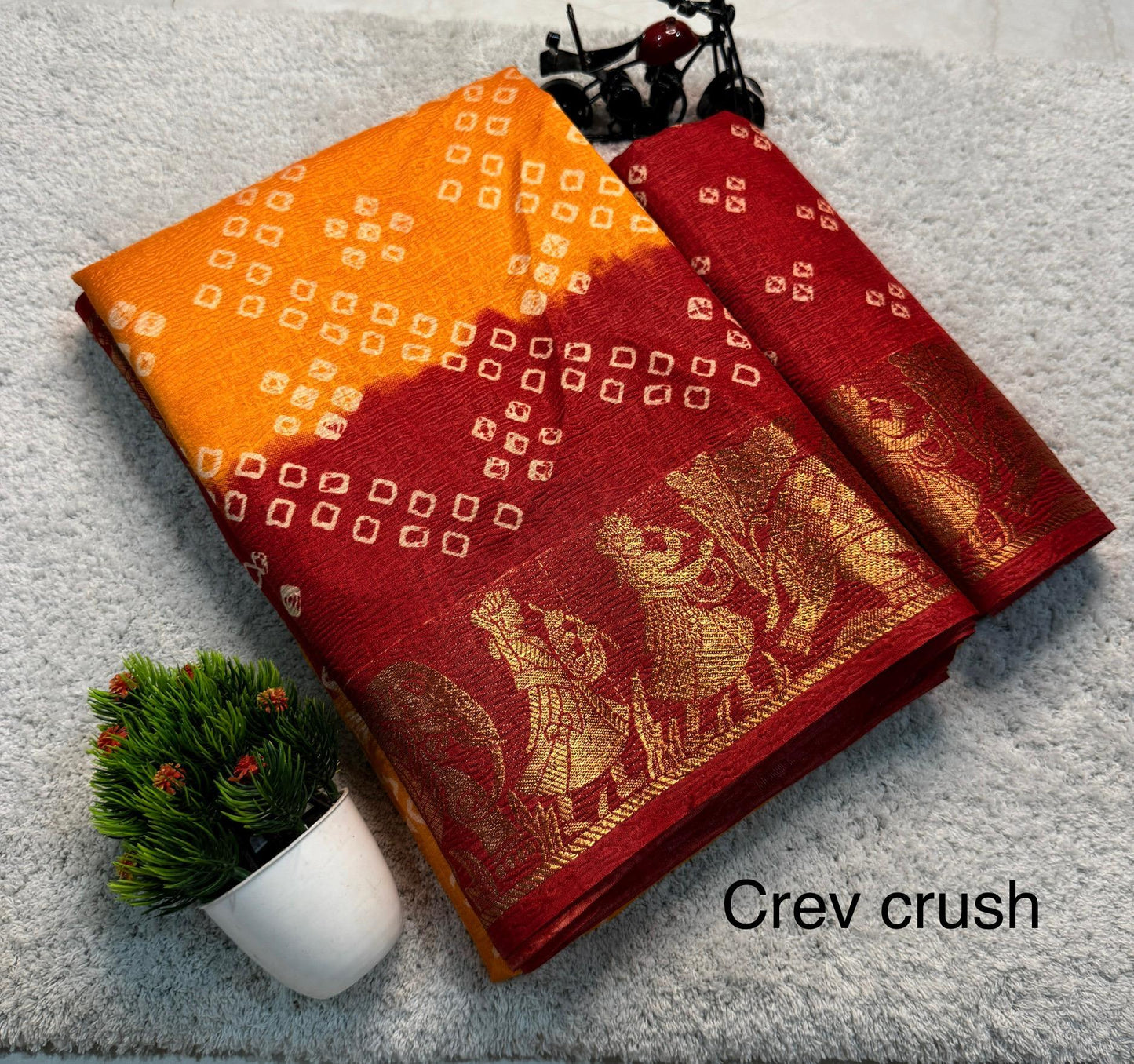 Kayatri New Pure Dola Silk Bandhani Style Saree