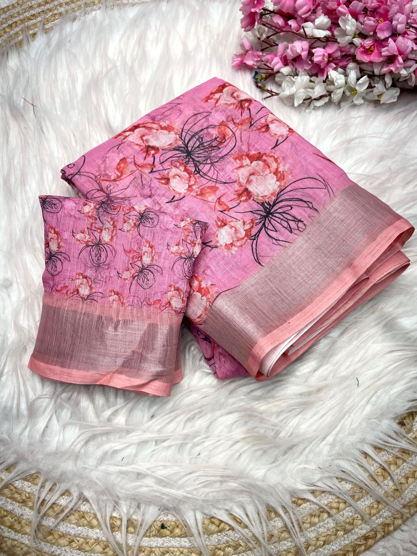 Kayatri New Lilen Digital Print Saree