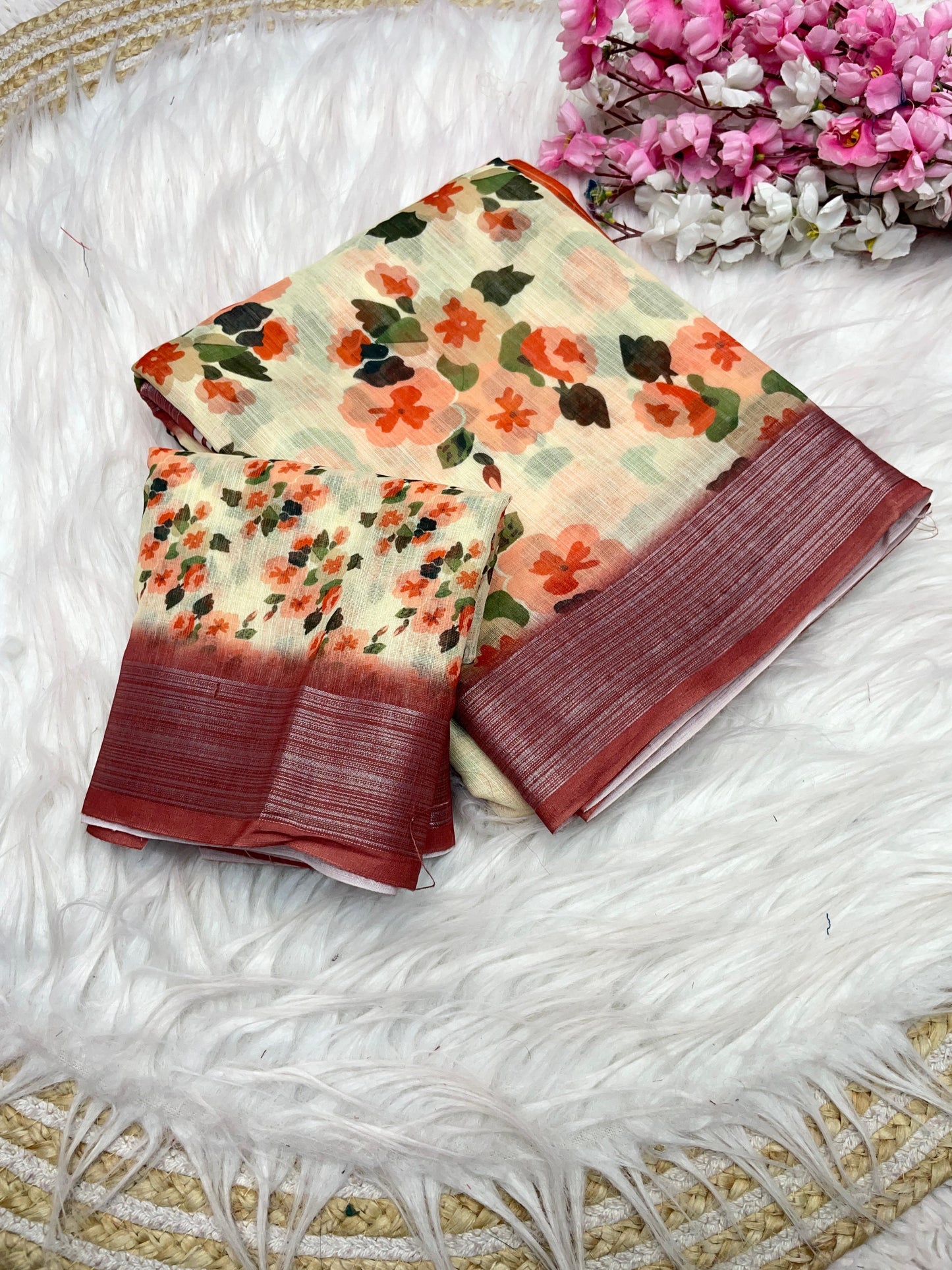 Kayatri New Lilen Digital Print Saree