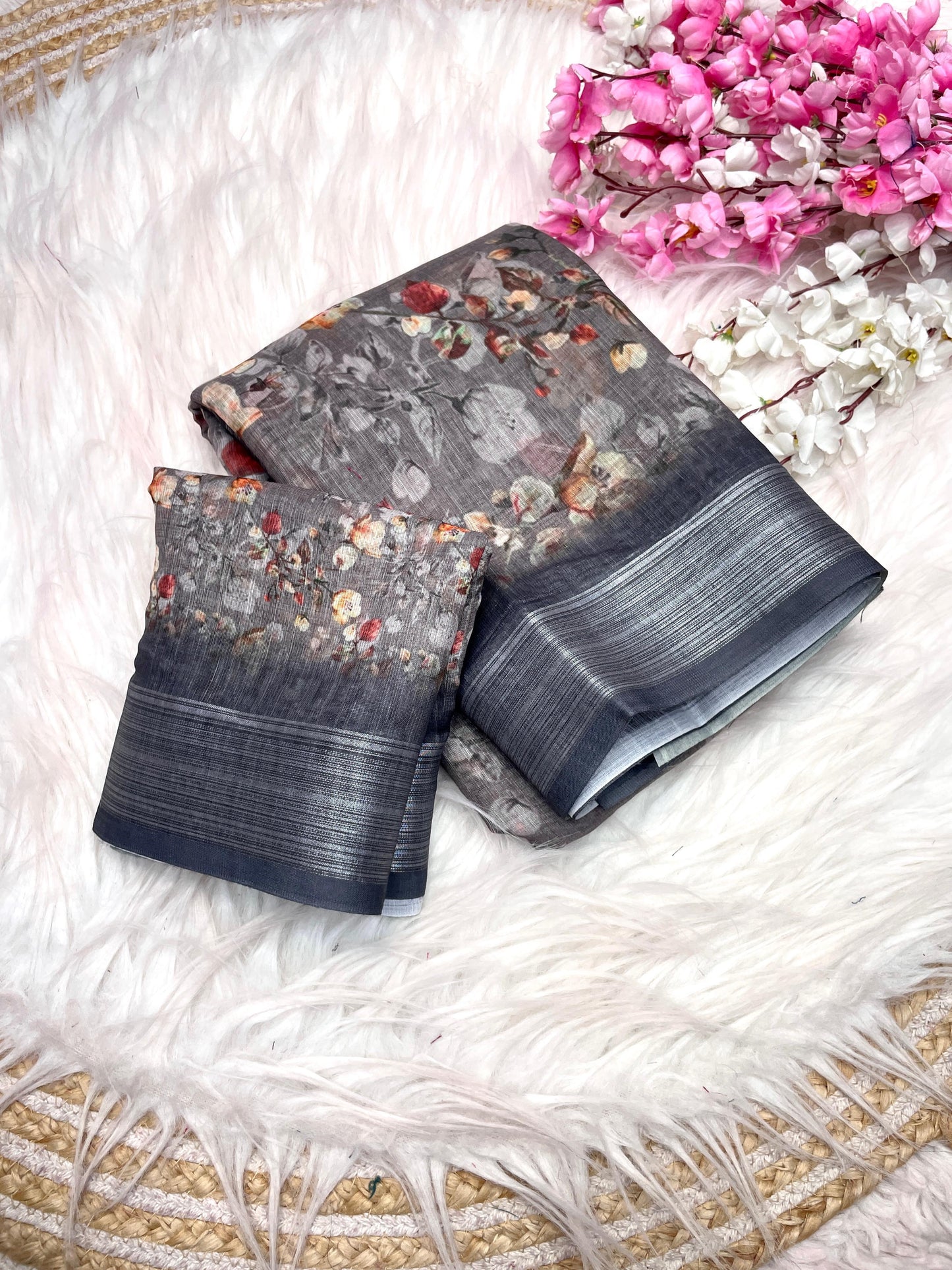Kayatri New Lilen Digital Print Saree