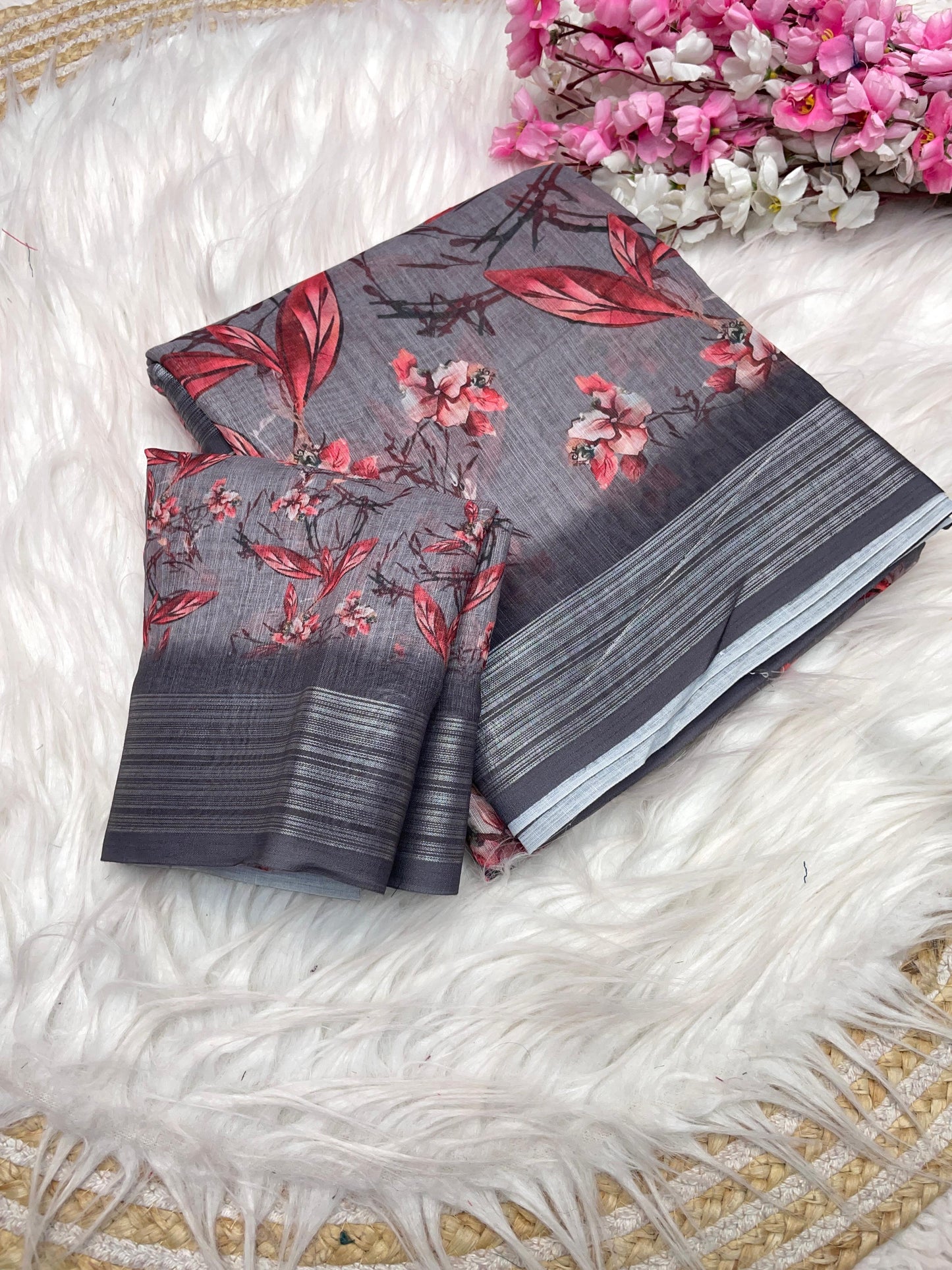 Kayatri New Lilen Digital Print Saree