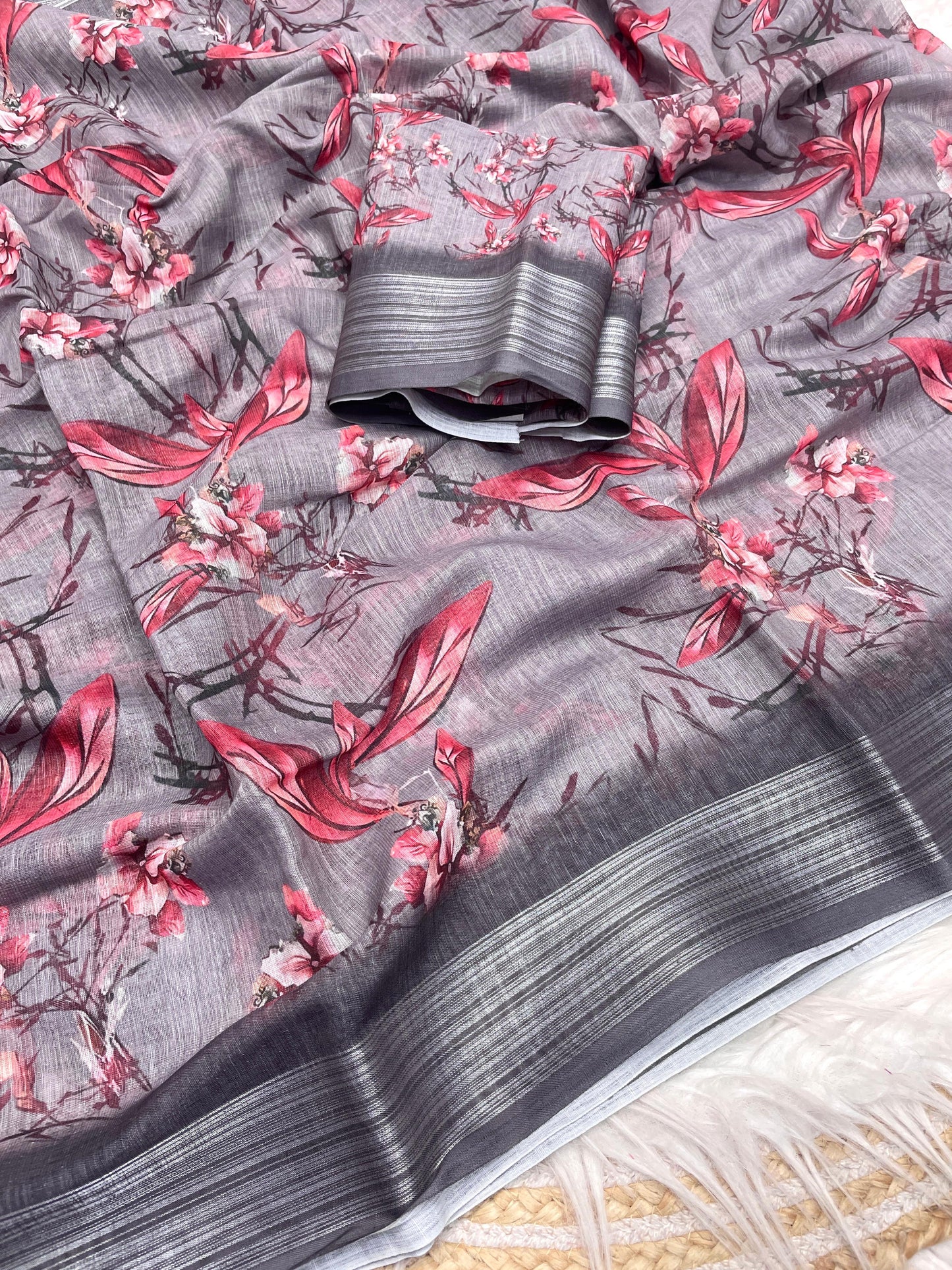 Kayatri New Lilen Digital Print Saree