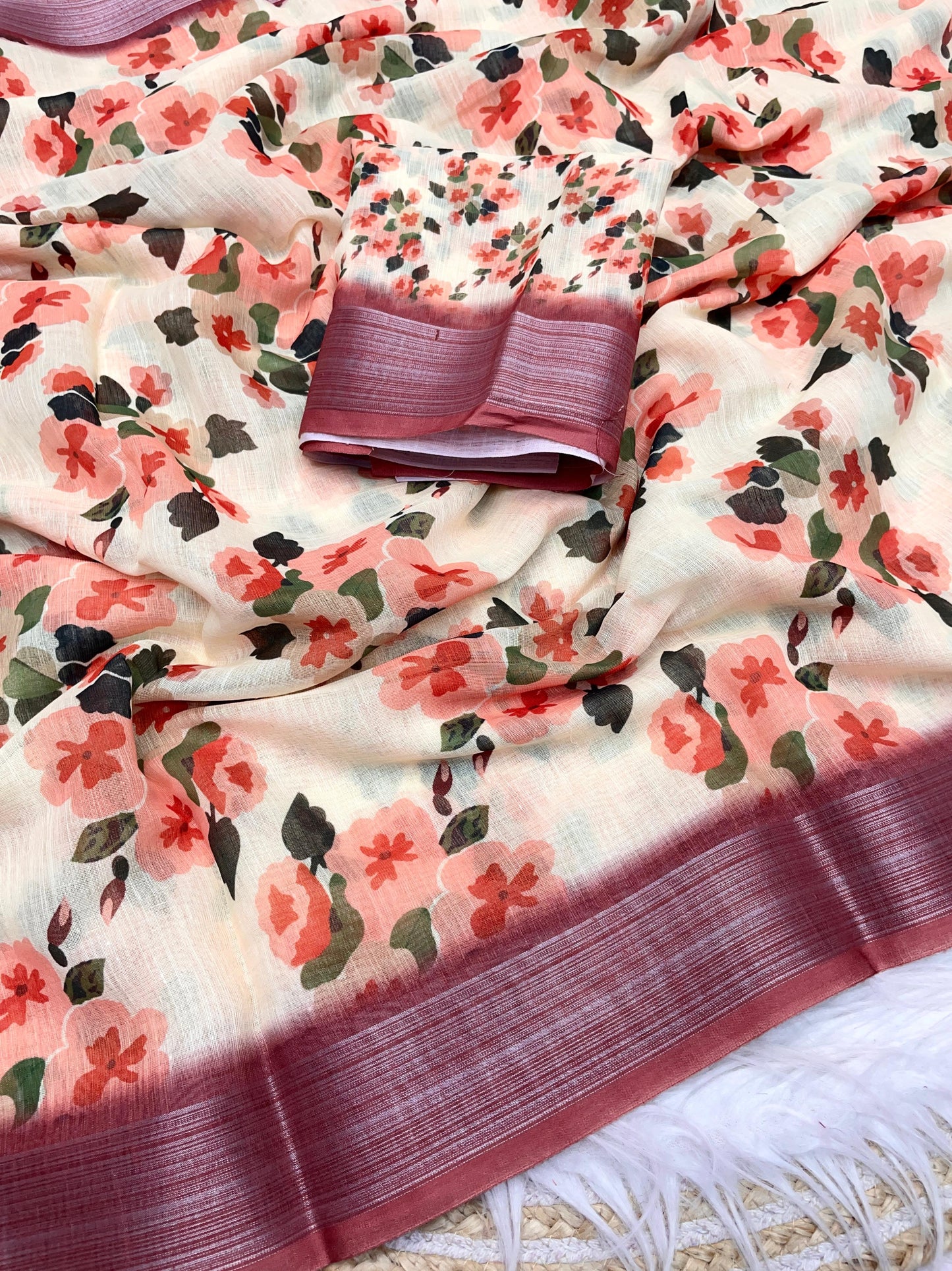 Kayatri New Lilen Digital Print Saree
