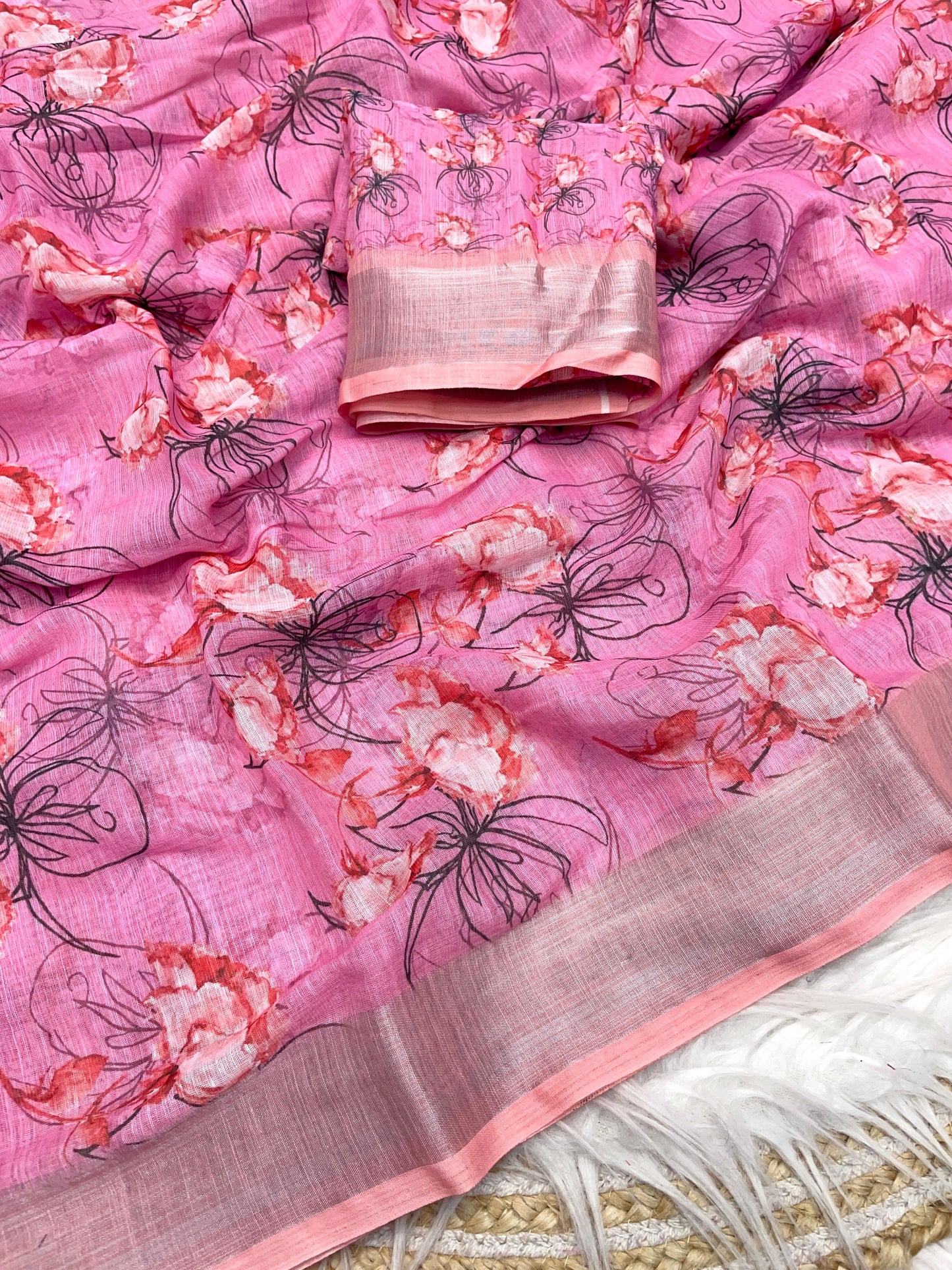 Kayatri New Lilen Digital Print Saree
