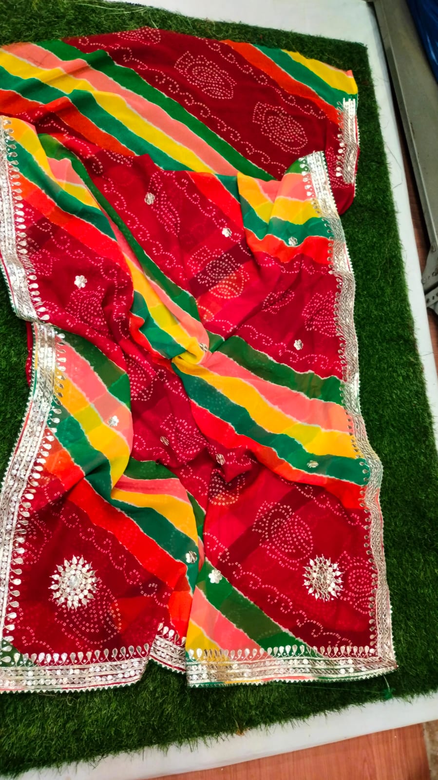 Kayatri New Designer Leheriya Pachrangi Saree