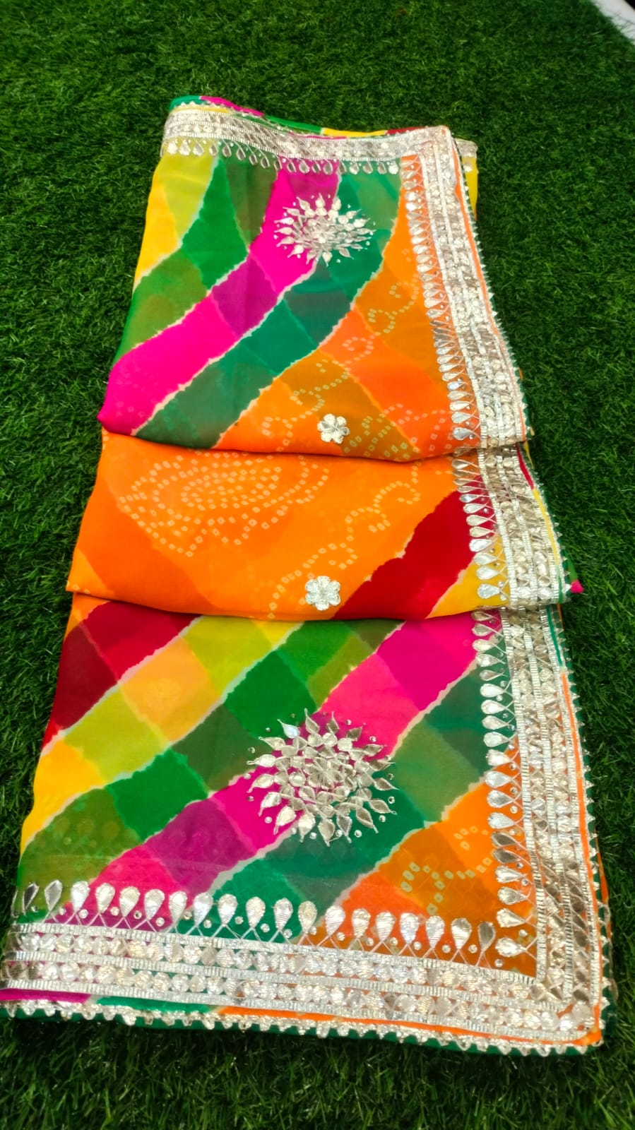 Kayatri New Designer Leheriya Pachrangi Saree