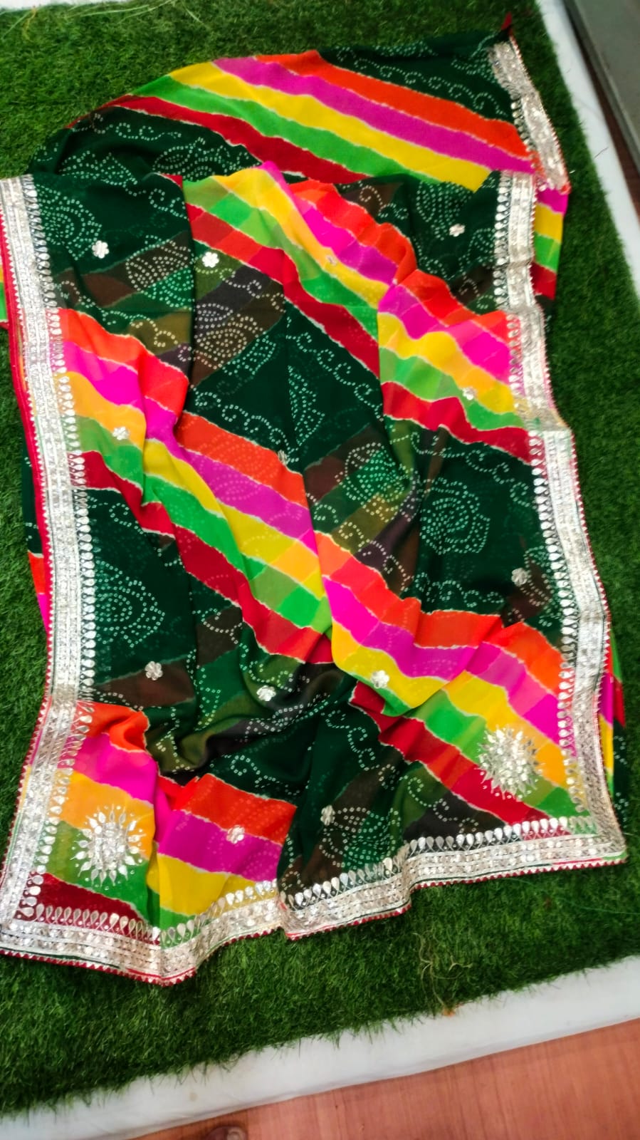 Kayatri New Designer Leheriya Pachrangi Saree