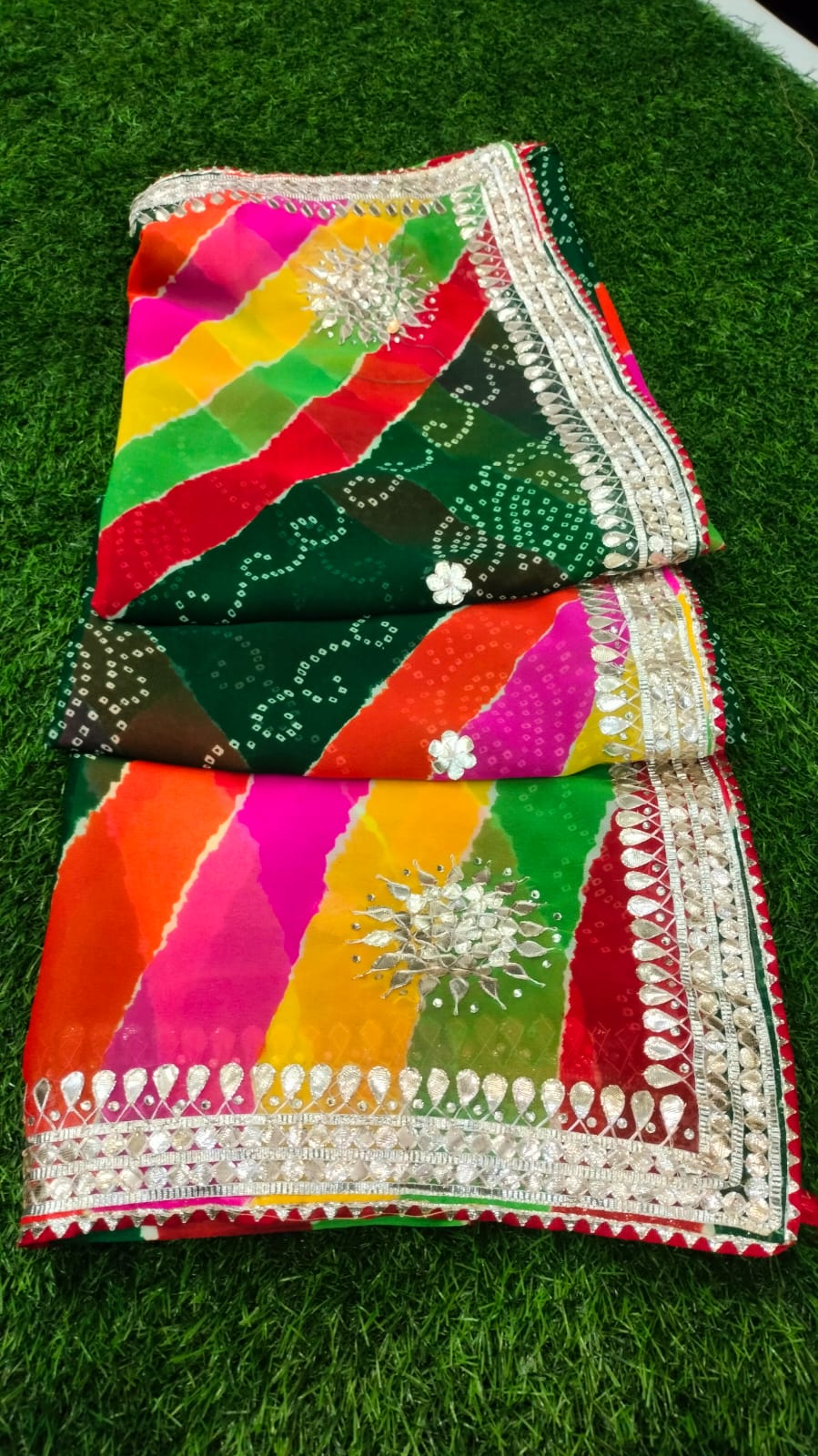 Kayatri New Designer Leheriya Pachrangi Saree