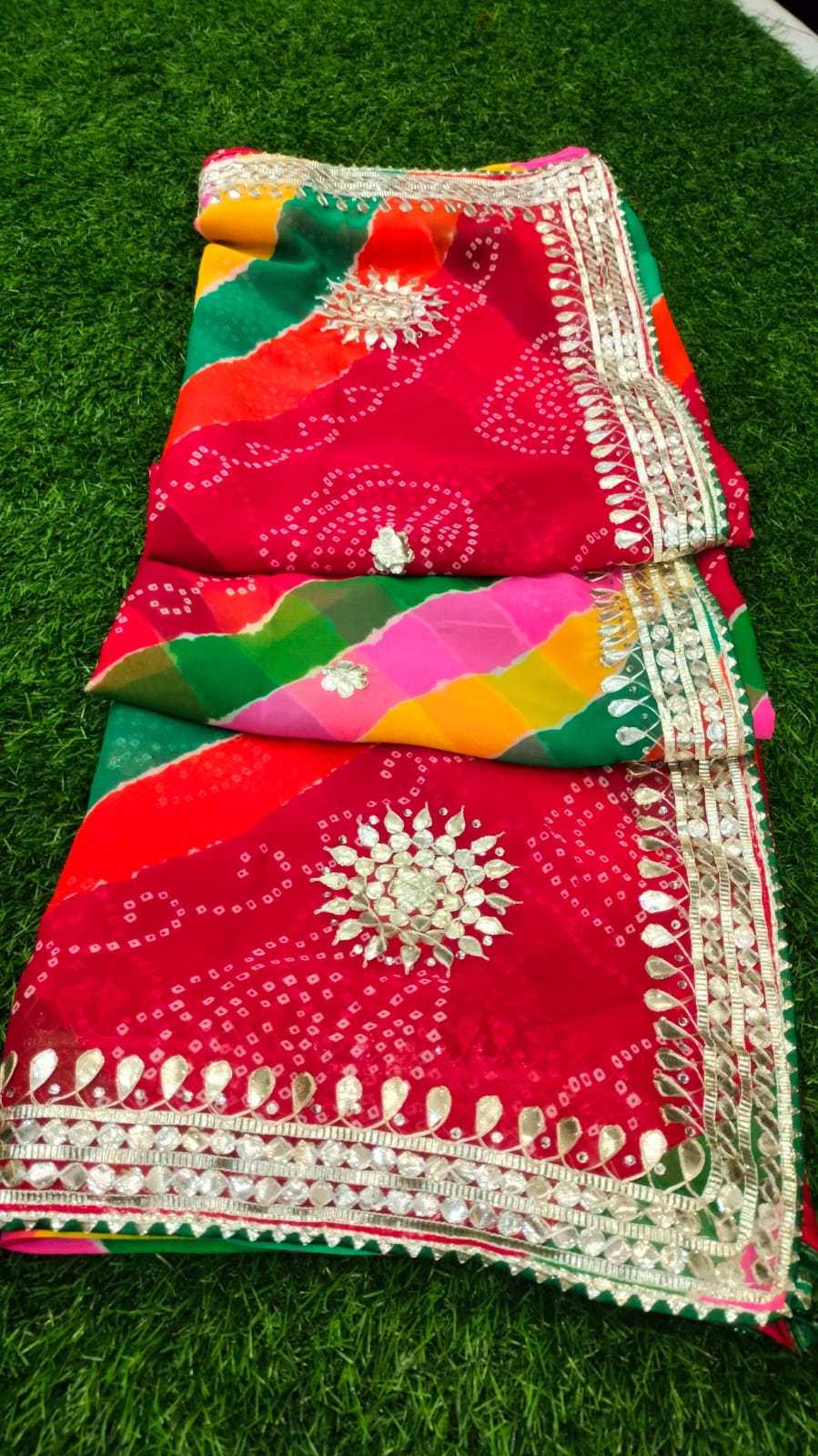 Kayatri New Designer Leheriya Pachrangi Saree