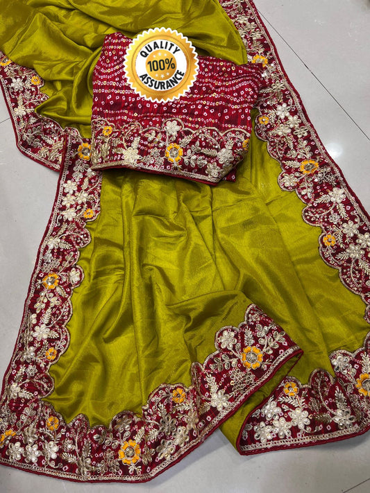 Kayatri New Soft Chinon Designer Saree