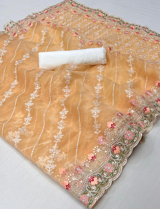 Kayatri New Pure Organza Embroidery Saree